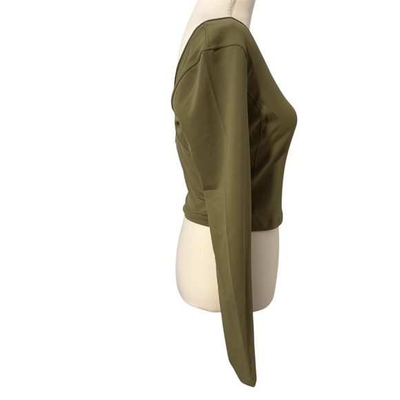 Lululemon Athletica Olive V-Neck Long Sleeve Top | Very Good Condition - Picture 4 of 5